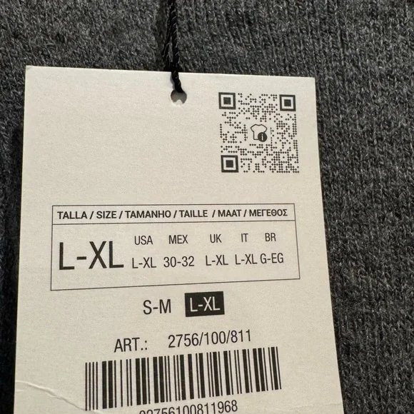 Zara Gray Wrap Shoulder Women's Sweater NWT - Picture 7 of 7